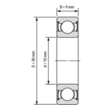 6200-2RS-C3 FAF лагер 10x30x9