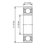 6204-2Z SKF лагер 20x47x14