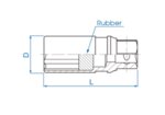 20.8mm вложка за свещи шестостен 1/2"- 463521 KING TONY