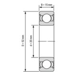 6304-2Z SKF лагер 20x52x15