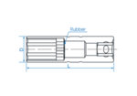 14mm вложка за свещи дванадесетостен с гума 3/8"- 36B014 KING TONY