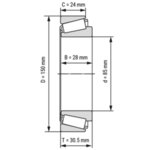 30217 SKF лагер 85x150x30.5