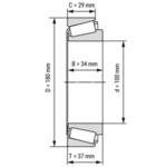 30220 SKF лагер 100x180x37