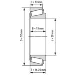 30304 SKF лагер 20x52x16.25