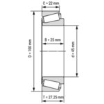 30309 SKF лагер 45x100x27.25