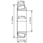 30311 SKF лагер 55x120x31.5