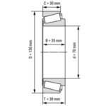 30314 SKF лагер 70x150x38