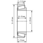 32005 SKF лагер 25X47X15