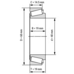 32008 SKF лагер 40x68x19