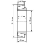 32011 SKF лагер 55x90x23