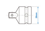 F1/2" x M3/8" адаптор ударен 4863P KING TONY