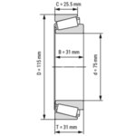 33015 SKF лагер 75x115x31