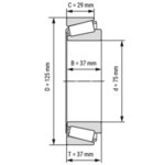 33115 SKF лагер 75x125x37