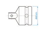 F3/4" x M1" адаптор ударен 6868P KING TONY