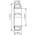 33205 SKF лагер 25x52x22