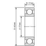 6403 SKF лагер 17x62x17