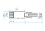 8mm болт държач 1/4" - 76B808M KING TONY