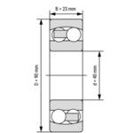 1308-ETN9 SKF лагер 40x90x23