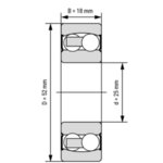 2205-E-2RS1-TN9 SKF лагер 25x52x18