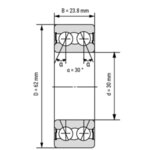 3206-BD-2RS-TVH FAG лагер 30x62x23.8