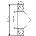 7303-B-TVP FAG лагер 17x47x14