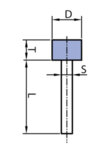 Шлайфгрифер керамичен плосък цилиндър (диск) OA 10x6x3