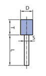 Шлайфгрифер керамичен цилиндър  OB 10x20x6