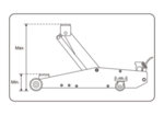 Крик 3t крокодил удължен 130-600mm 9TY131-03A-B  KING TONY