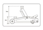 Крик 3.5t крокодил  с педал 145-500mm T83502  9TY132A-35A-B KING TONY