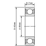 6806ZZE / 61806-2Z NACHI лагер 30x42x7