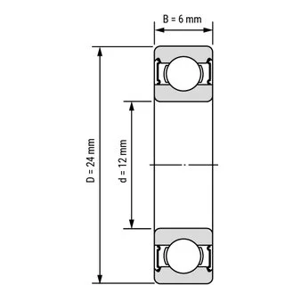 61901-2Z /  6901ZZECM NACHI лагер 12x24x6