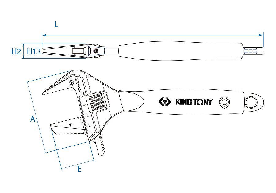 Раздвижен ключ - 3614-08R KING TONY