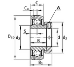 GRAE30-NPP-B (UE206) INA лагер 30x62x35.8/18