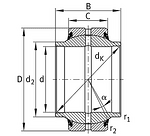 GE25-HO-2RS INA лагер 25x42x29/16