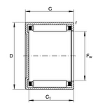 BK3038 INA лагер 30x37x38