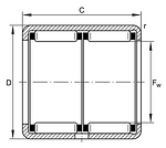 HK2538 INA лагер 25x32x38