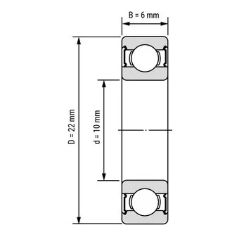 Лагер 61900-2RS / 6900-2RS FAG лагер 10x22x6