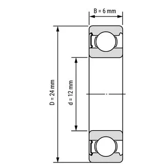 61901-2RS / 6901-2RS FAG лагер 12x24x6