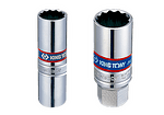 18mm вложка за свещи дванадесетостостен с пружина 3/8"- 36A018 KING TONY