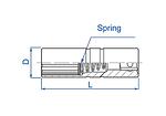 18mm вложка за свещи дванадесетостостен с пружина 3/8"- 36A018 KING TONY