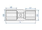 17mm и 19mm вложка ударна шестостен двустранна 1/2" - 49151719M KING TONY