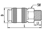 Бърза връзка куплунг М1/4" - SY-210M M7