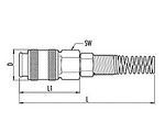 Бърза връзка куплунг с пружина за спирална тръба 8Х6 - UNI/D2 GAV