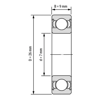 637-2Z EZO лагер 7x26x9