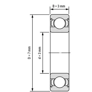 S683-2Z EZO неръждаем лагер 3x7x3