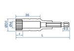 21mm болт държач 1/4" - 76B821M KING TONY