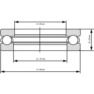 51307 SKF лагер 35x68x24