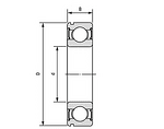 DG2568DNSH2C3 KOYO лагер 25x68x17