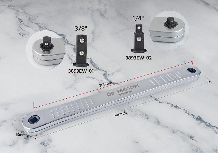 Удължение за тресчотка 1/4" и 3/8" - 3893EW KNG TONY