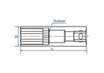 14mm вложка за свещи шестостостен с пружина 3/8"- 36B514 KING TONY